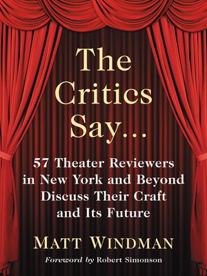 cover image of The Critics Say...